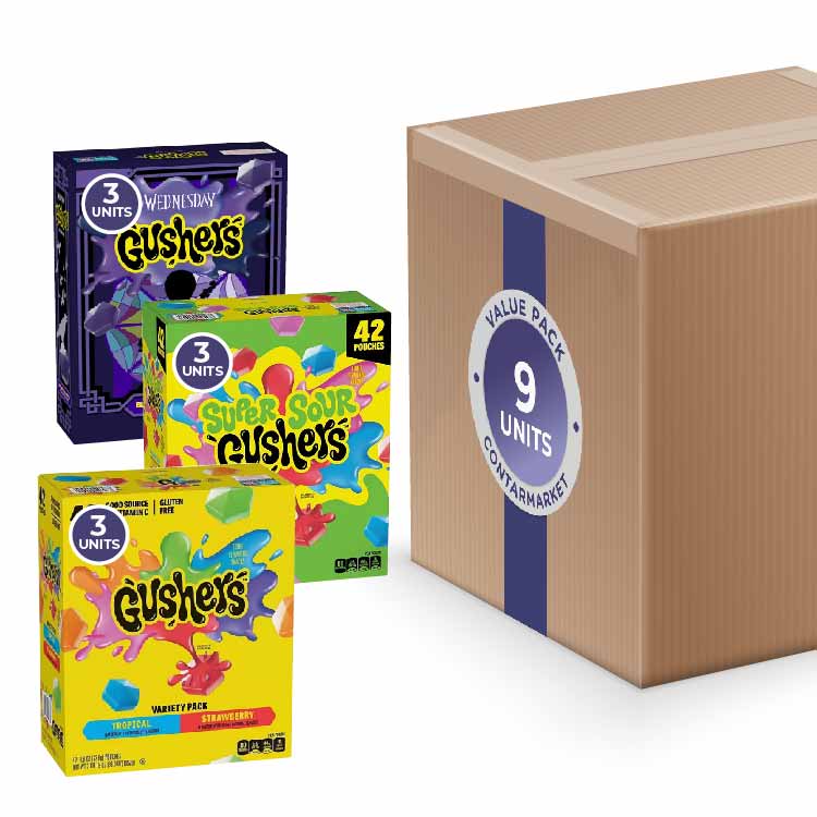 Gushers Fruit Snacks- 9 Pack (3 pack of each flavor