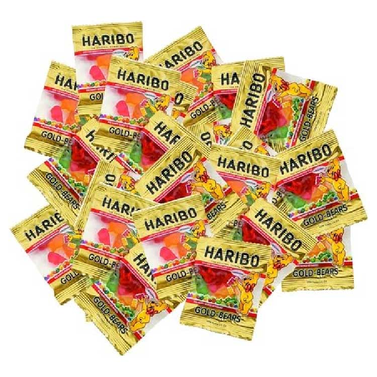 HARIBO Goldbears and Wildberry Goldbears Minis, 0.4 oz., 150 ct.
