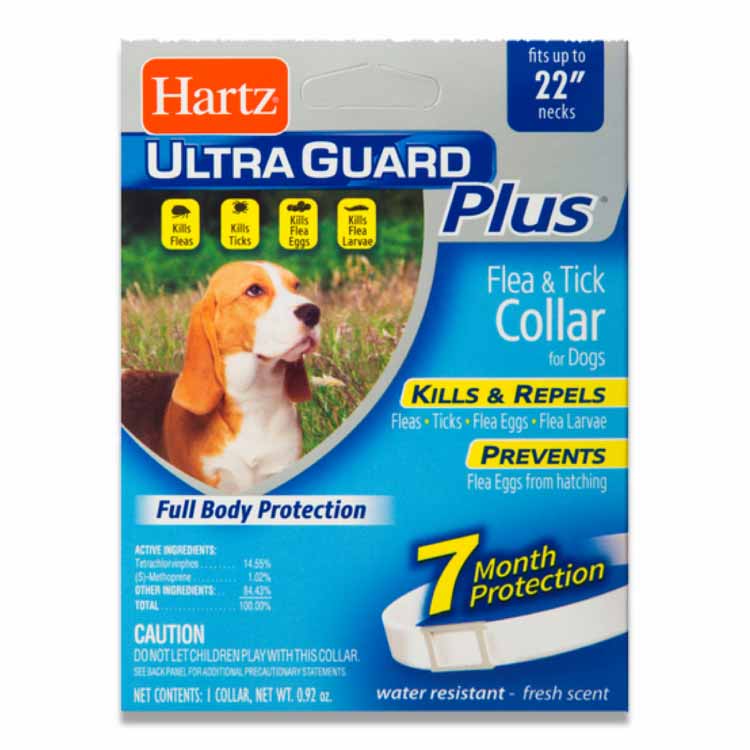 Hartz - Ultra Guard Plus Flea & Tick Collar For Dogs Fits Up to 22" Necks - 48 Pack