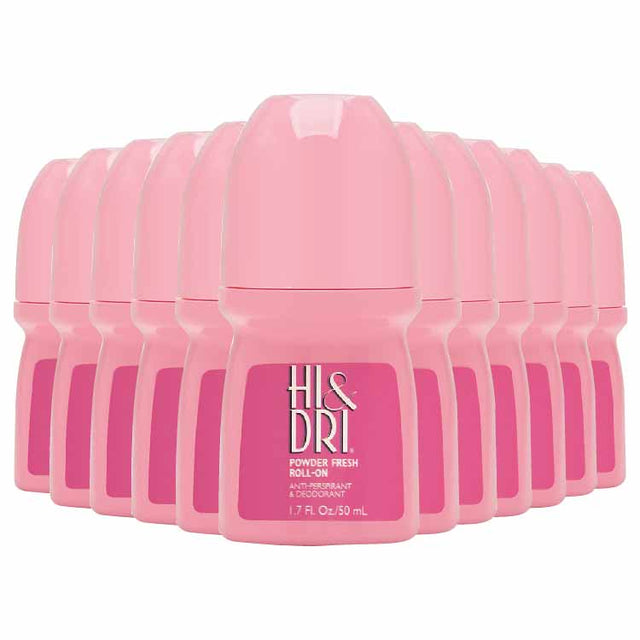 Hi & Dri Anti-Perspirant Deodorant Roll-On Powder Fresh - 1.7 Oz - 24 ...