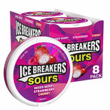 Ice Breakers Sours Sugar Free Mints, Mixed Berry, Strawberry, Cherry 8 ct  - 24 Pack - ( 192 ct )