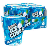 Ice Breakers Gum, Sugar Free Ice Cubes, Peppermint - 4 Pack