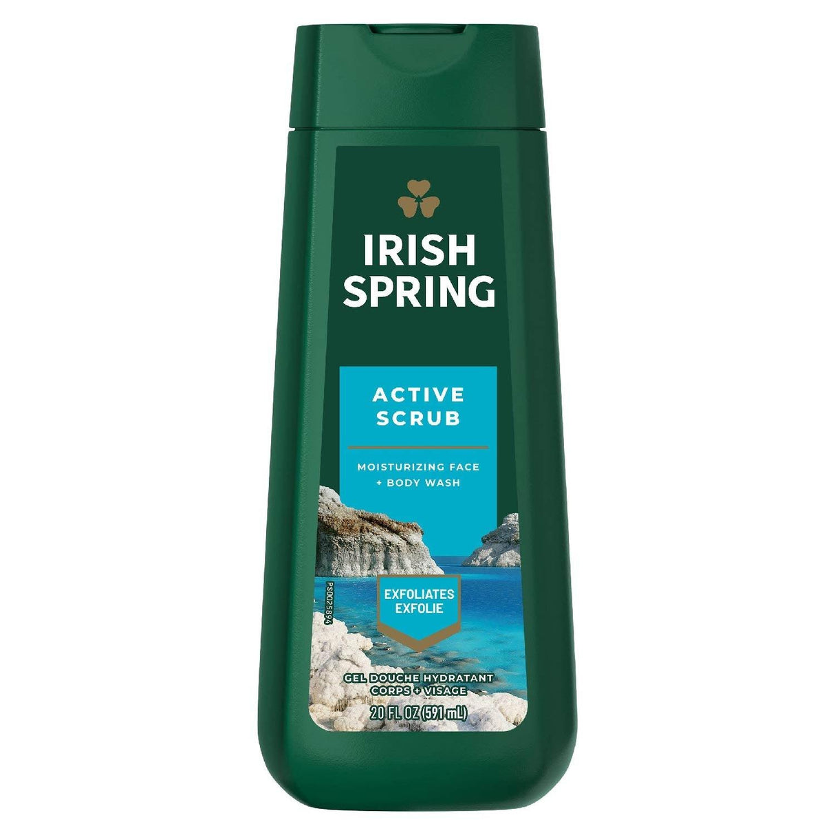 Irish Spring - Active Scrub Body Wash for Men  20 oz  - 4 pack