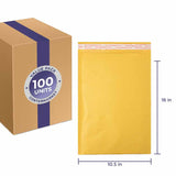 10.5 x 16 - #5 Self-Seal Kraft Bubble Mailers 100 Per Case