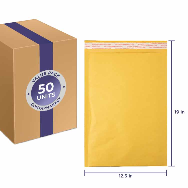 12.5 x 19 - #6 Self-Seal Kraft Bubble Mailers 50 Per Case