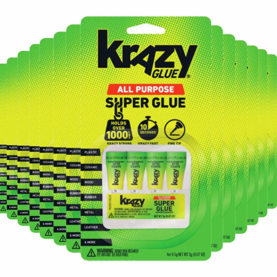 Krazy Glue All Purpose instant dry 4 single-use tubes  0.07 OZ - 48 Pack