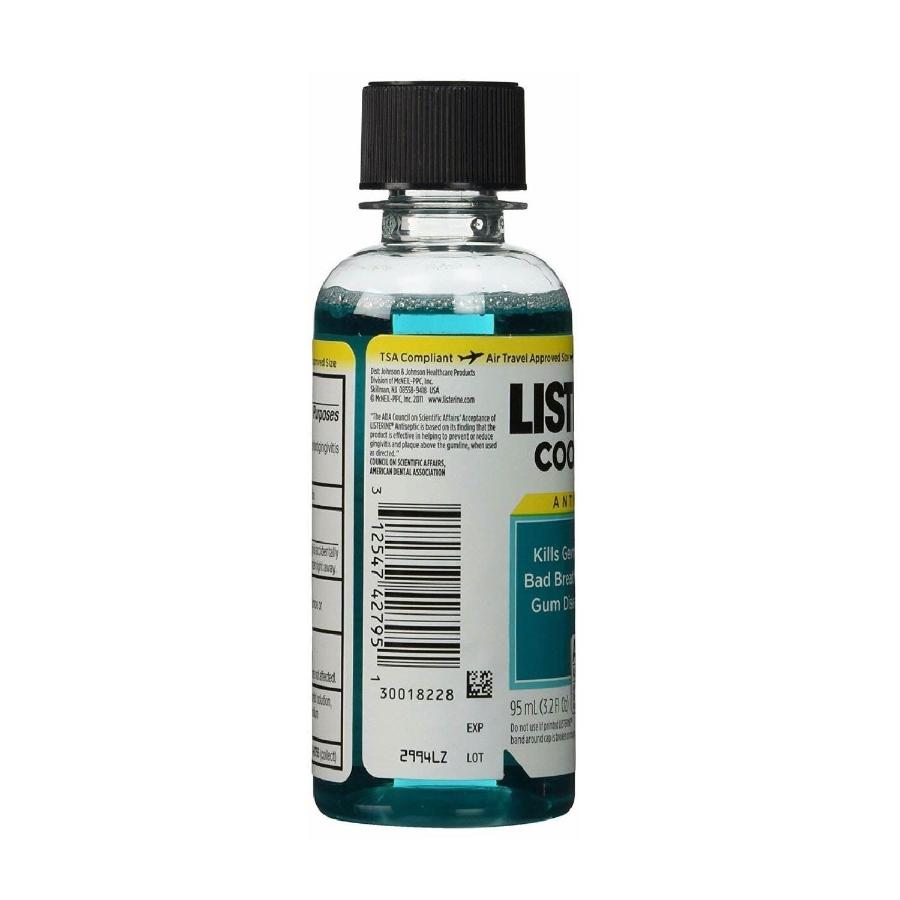 Listerine Cool Mint Mouthwash - 3.2 oz - 12 Pack - Travel Size