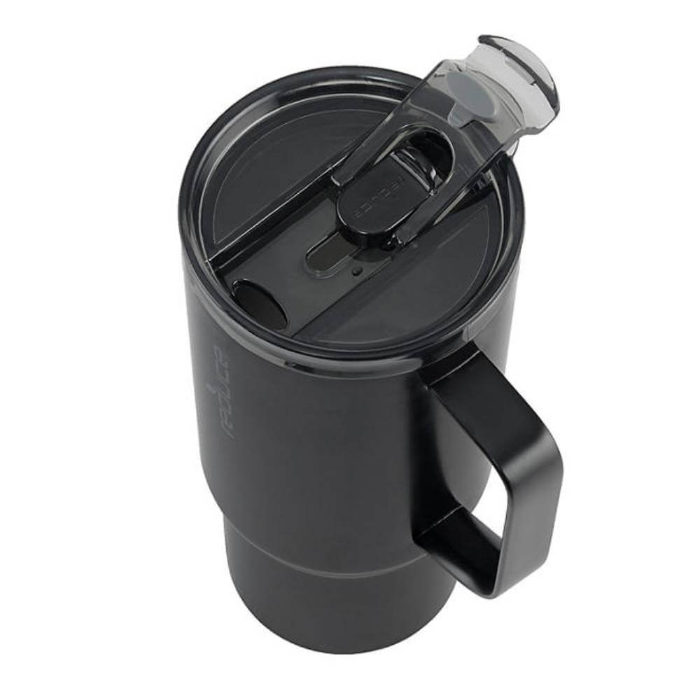 The Clean Hydration MUG12001 12 oz Insulated Stainless Steel Coffee Mug Cup with Ceramic Inner Coating & No Metal Taste - Black