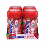 Mentos Pure Fresh Gum - Strawberry Flavor, Sugar-Free, Long-Lasting Freshness, 4 Pack