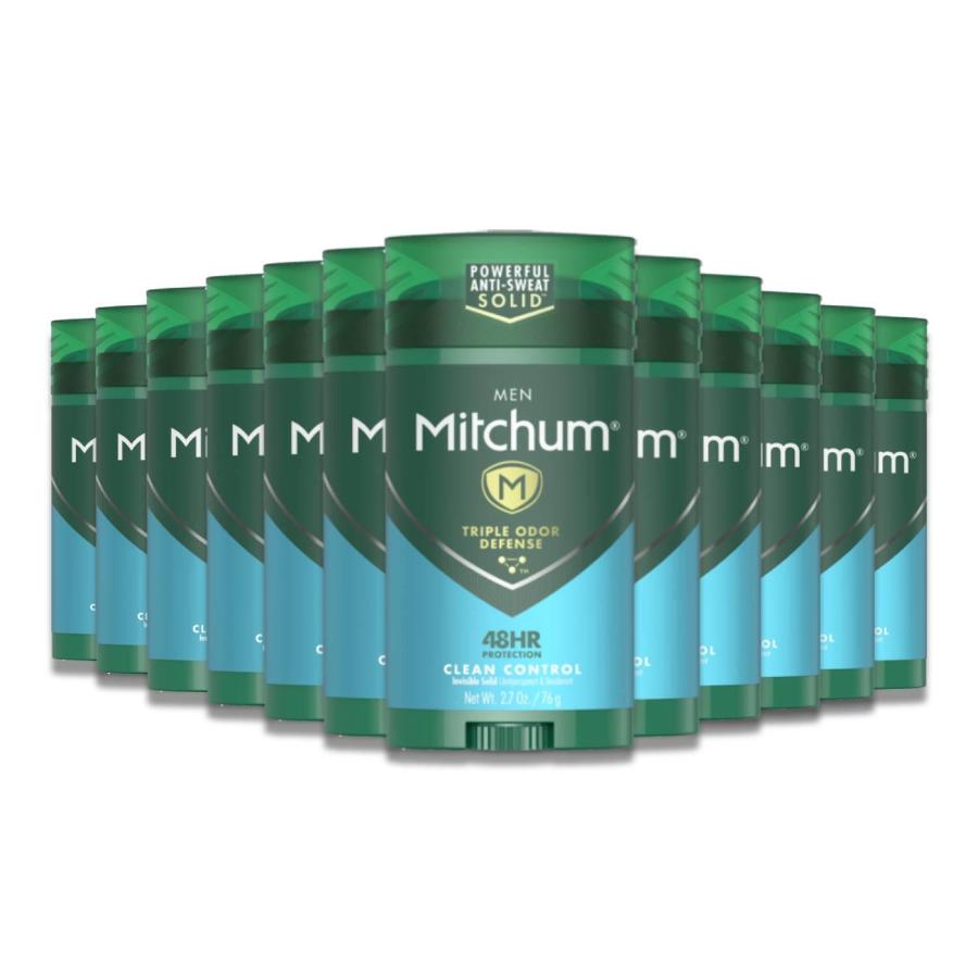 Mitchum - Antiperspirant Stick Triple Odor Defense Invisible Solid Clean Control 2.7 Oz - 120 Pack