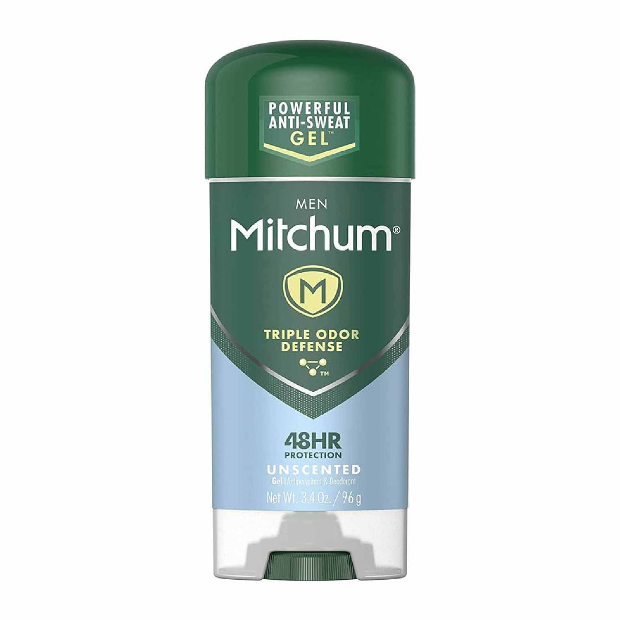 Mitchum Men Clear Gel Antiperspirant Deodorant, Unscented - 3.4 Oz - 12 Pack