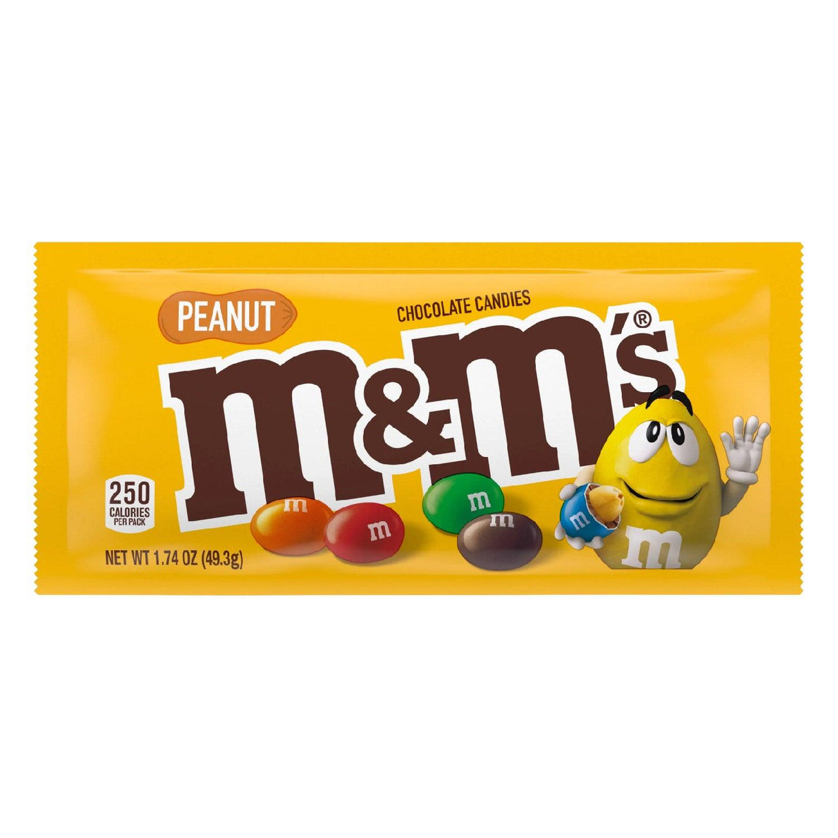 M&M's Peanut Chocolate Candy Box - 1.74 Oz -  48 Ct