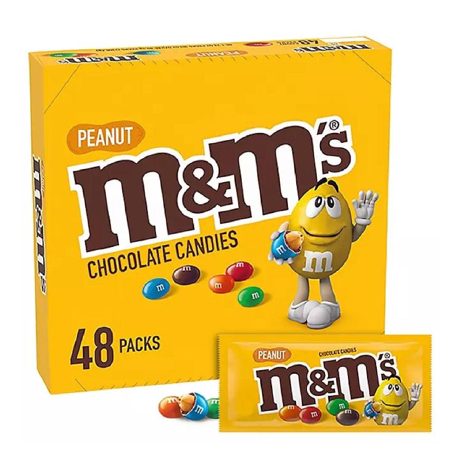 M&M's Peanut Chocolate Candy Box - 1.74 Oz -  48 Ct