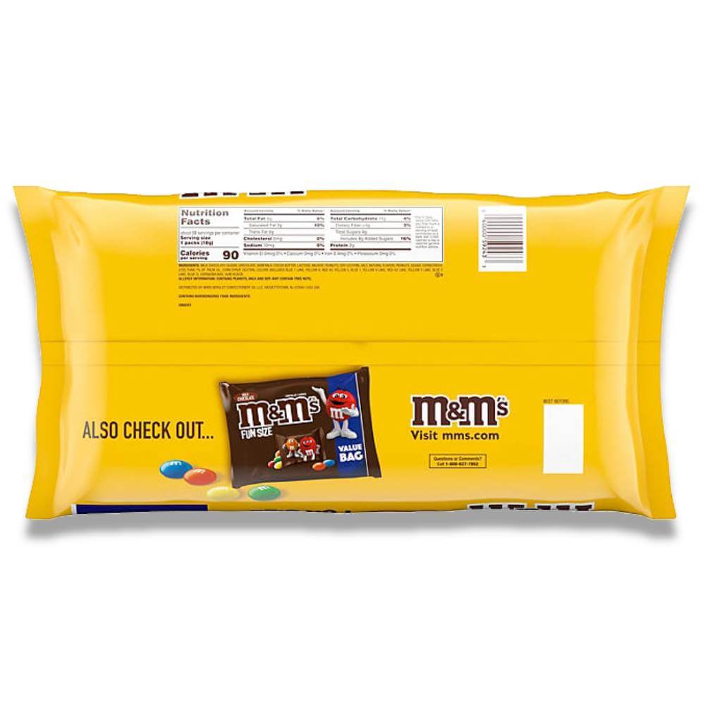 M and MS Share Size Classic Peanut Mix Chocolate Candy - Counter Unit, 48 Count