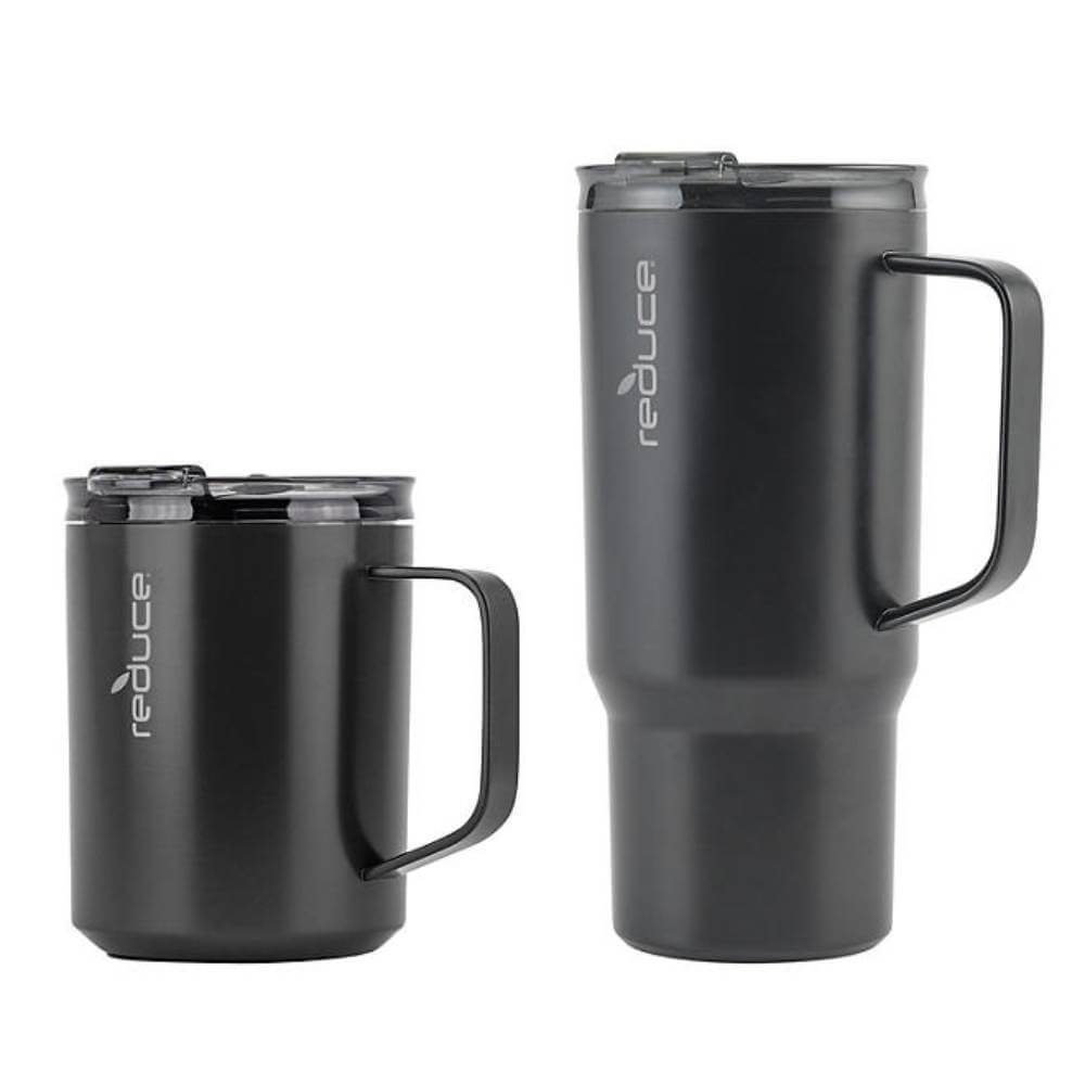 Reduce Black Vacuum Insulated Stainless Steel Coffee Mug Set - 14 oz & 24 oz Contarmarket