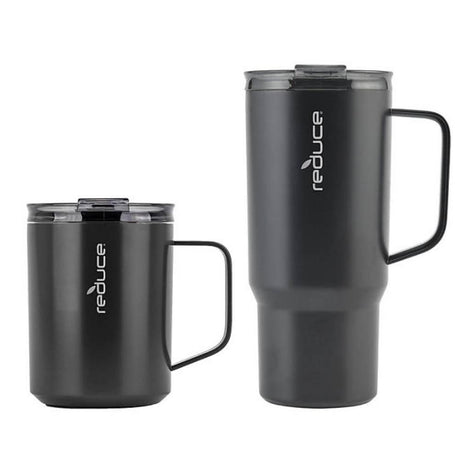 Reduce Black Vacuum Insulated Stainless Steel Coffee Mug Set - 14 oz & 24 oz Contarmarket