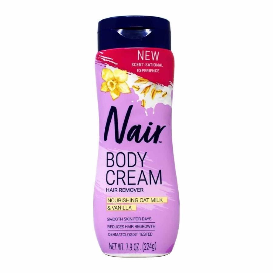 Nair - Body Cream, Hair Remover, Nourishing Oat Milk & Vanilla 7.9 Oz - 12 Pack