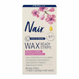 Nair - Hair Remover Face and Bikini Wax Ready Strips - 40ct ea -12 pack