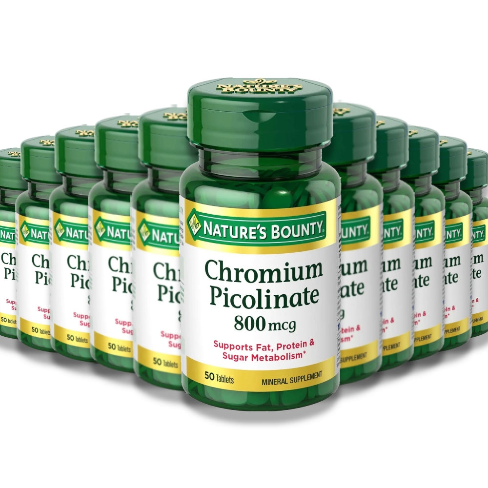 Nature's Bounty Chromium Picolinate - 50 Tablets - 24 Pack Contarmarket