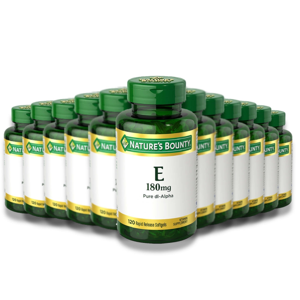 Nature's Bounty Vitamin E Softgels - 120 ct (180 mg), 12 Pack Contarmarket