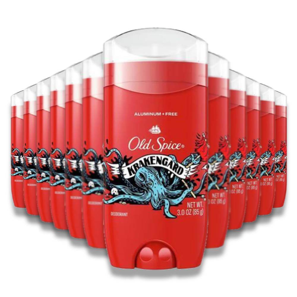 Old Spice Krakengard Deodorant 12-Pack - Wild Collection 3.0 oz Contarmraket
