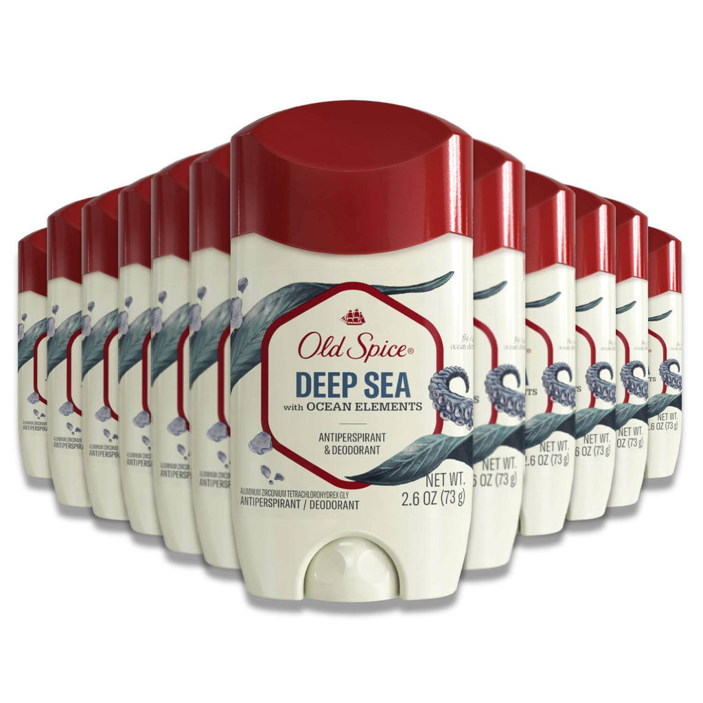 Old Spice Deep Sea Deodorant 12-Pack - Men's 2.6 oz Antiperspirant Contarmarket