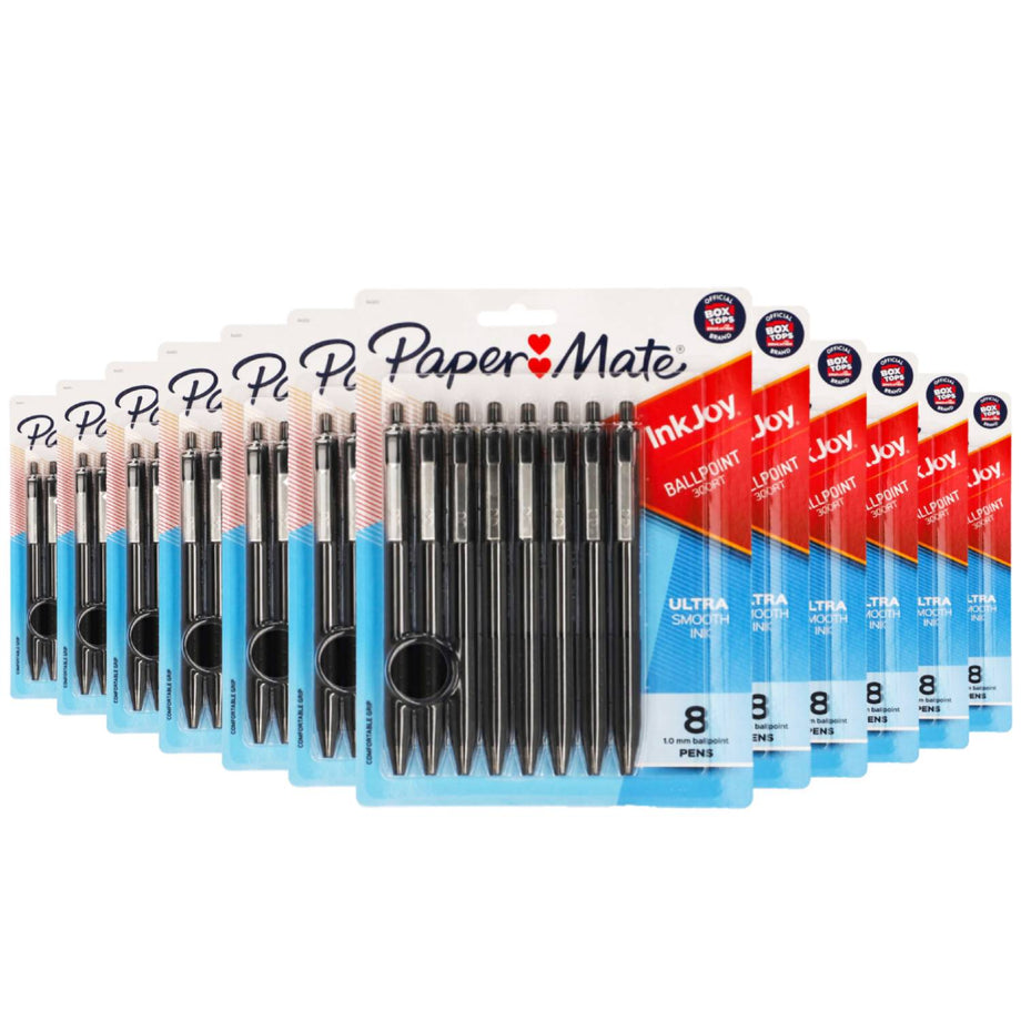 Paper Mate InkJoy 100ST Ballpoint Pens | Medium Point (1.0mm) | Fun Colours  | 10 Count