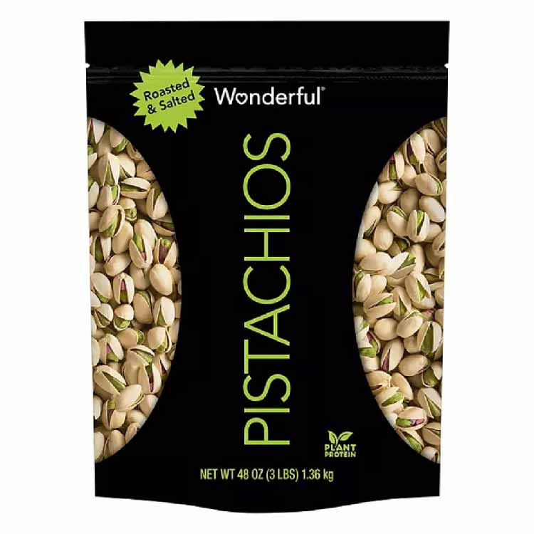 Wonderful Roasted & Salted Pistachios - 48 Oz Each