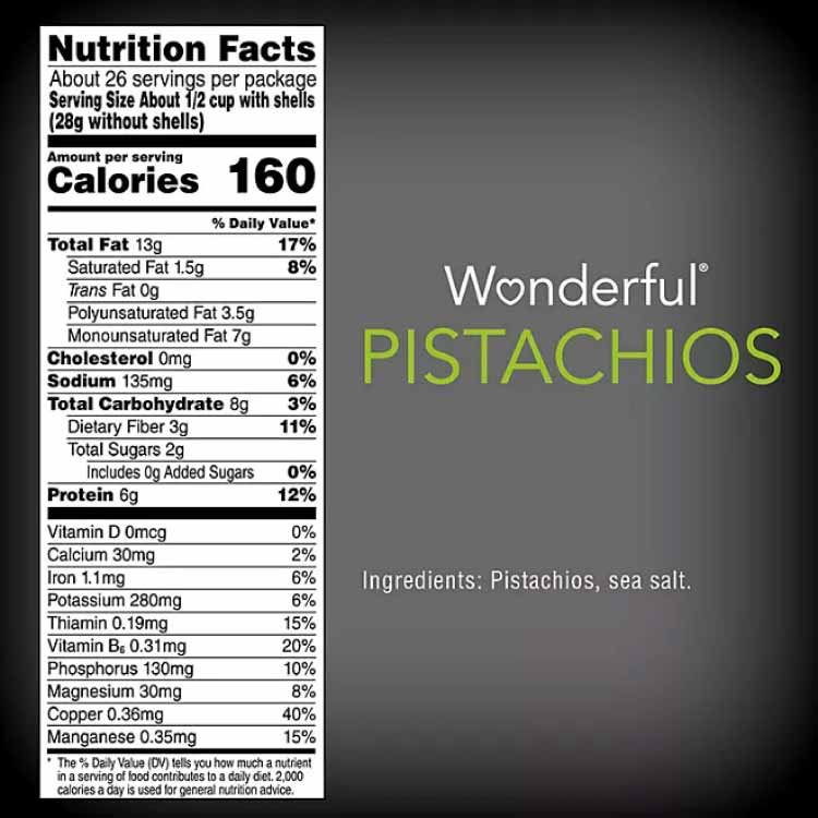 Wonderful Roasted & Salted Pistachios - 48 Oz Each