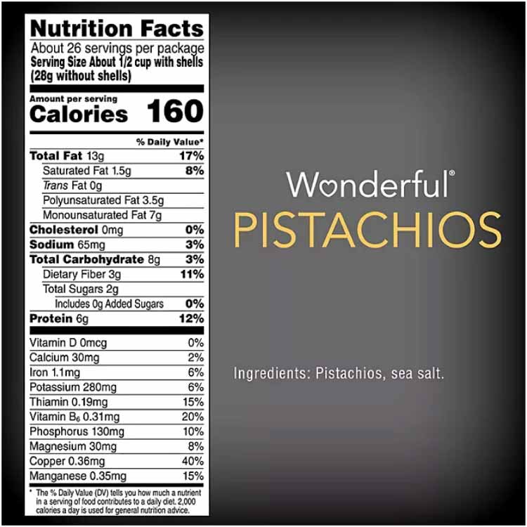 Wonderful Lightly Salted Pistachios - 48 Oz Each