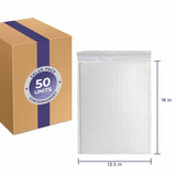 12.5 x 18 - #6 Self-Seal White Poly Bubble Mailers 50 Per Case