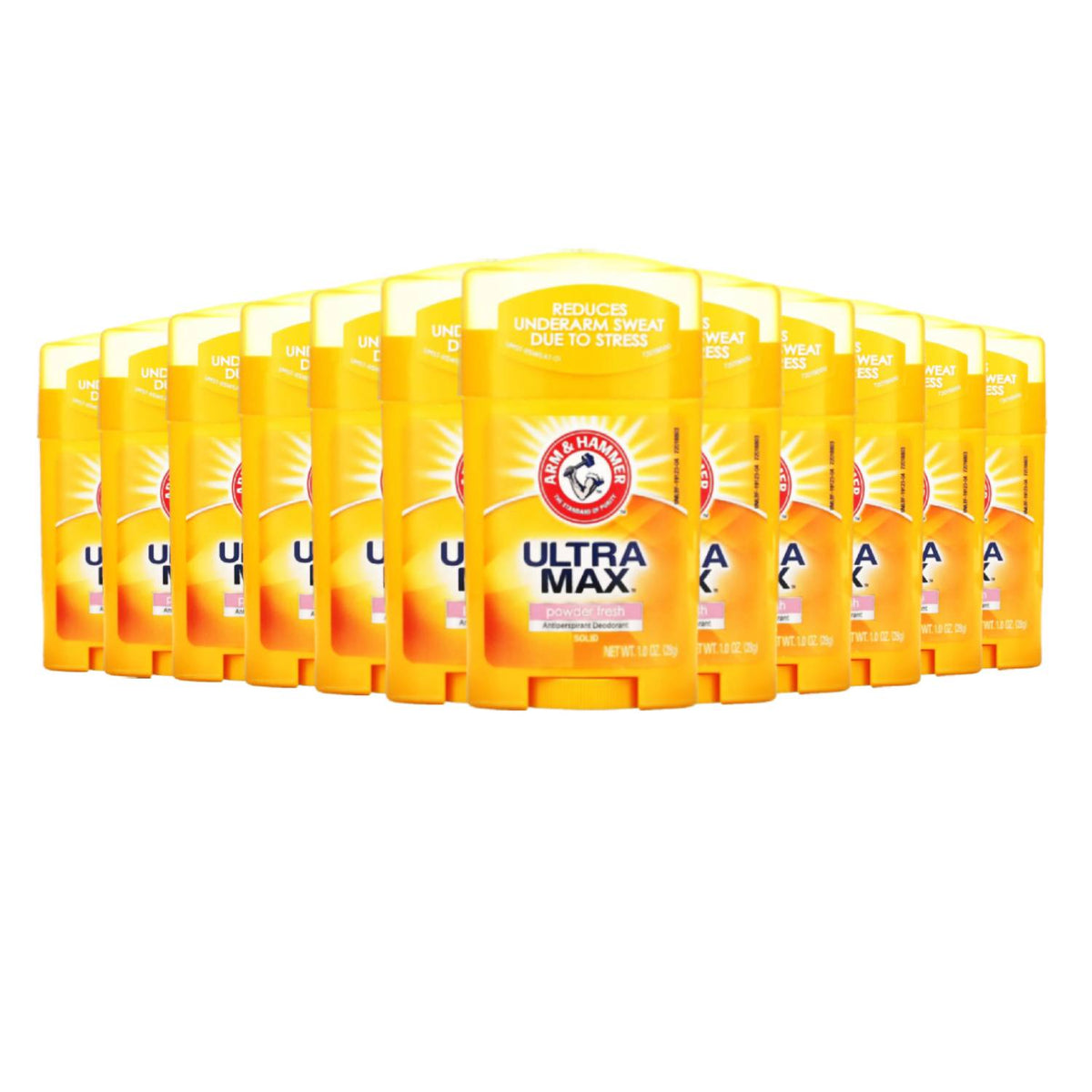 Arm & Hammer Ultra Max Deodorant Powder Fresh, Solid, 1 Oz 12 Pack Contarmarket