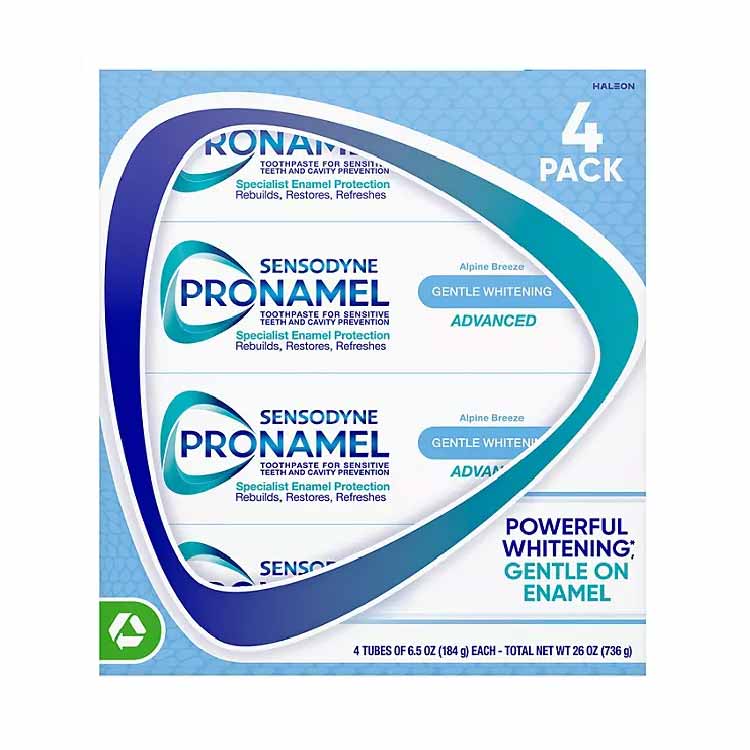 Sensodyne Pronamel Advanced Whitening Toothpaste, 6.5 oz., 4 pk