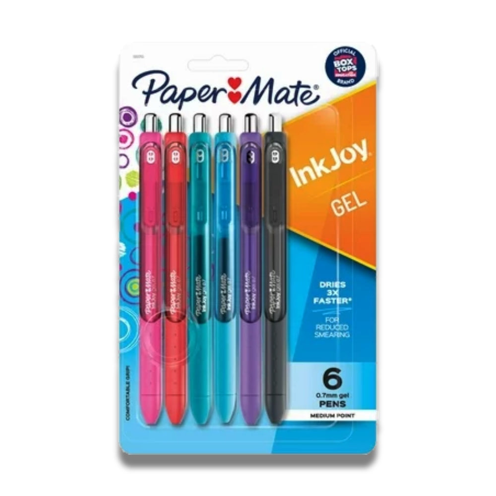 Paper Mate InkJoy Gel Pen Set - Student Colors, Set of 6 – Contarmarket