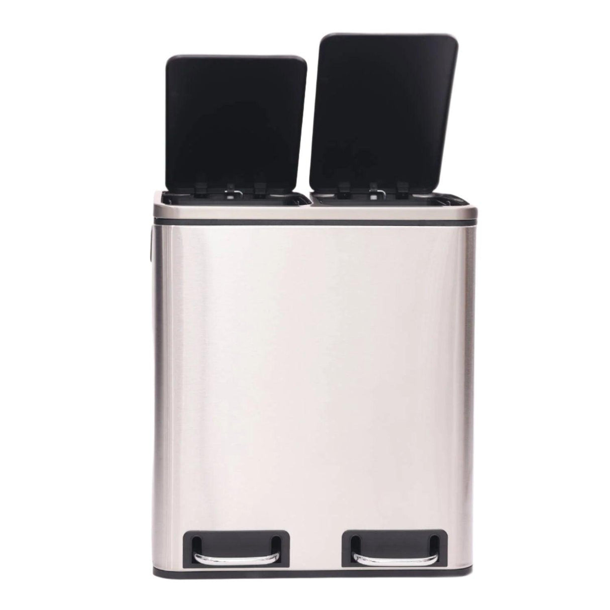 Soft Close Stainless Steel Double Trash Can - 30 Liters Contarmarket