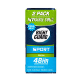 Right Guard Sport Antiperspirant Deodorant Invisible Solid Stick, Fresh  Twin Pack 5.2 Oz