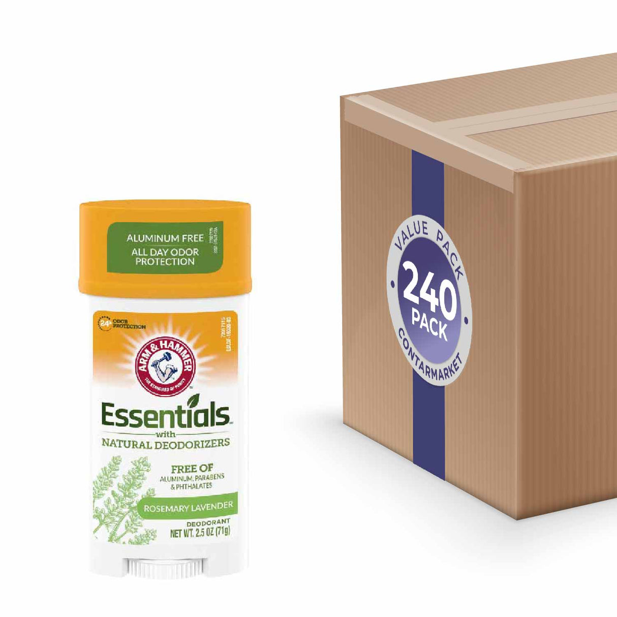 Arm & Hammer Essentials Natural Deodorant Rosemary Lavender, 2.5oz  - 240 Pack