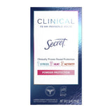 Secret - Clinical Strength, Invisible Solid, Powder Protection Antiperspirant & Deodorant - 1.6 Oz -12 Pack