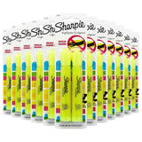 Sharpie Fluorescent Yellow Highlighters - Chisel Tip, 2 Count per Pack, 12 Pack