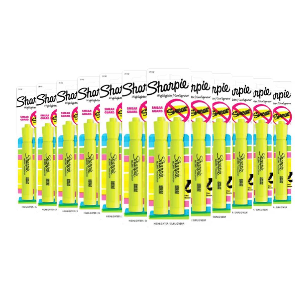  Sharpie Fluorescent Yellow Highlighters 24 ct- Wholesale Contarmarket