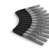 Sharpie Permanent Fine Tip Markers, Black, 24 Count