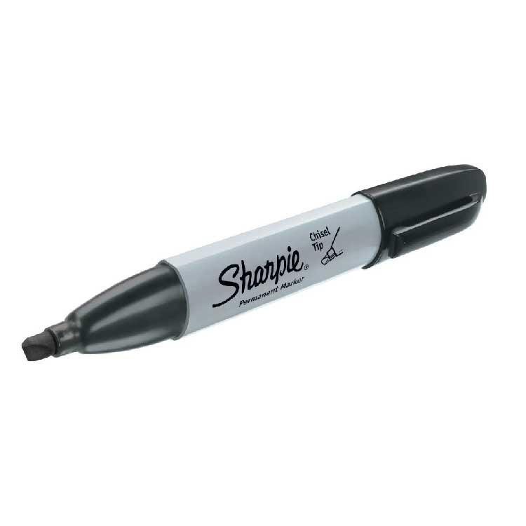 とっておきし新春福袋 Sharpie Each Ct 12 - Black Markers, Permanent Tip Chisel - ノート・メモ帳