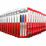 Sharpie Fine Point Permanent Marker Set, Black/Blue/Red  3 ct - 12 Pack