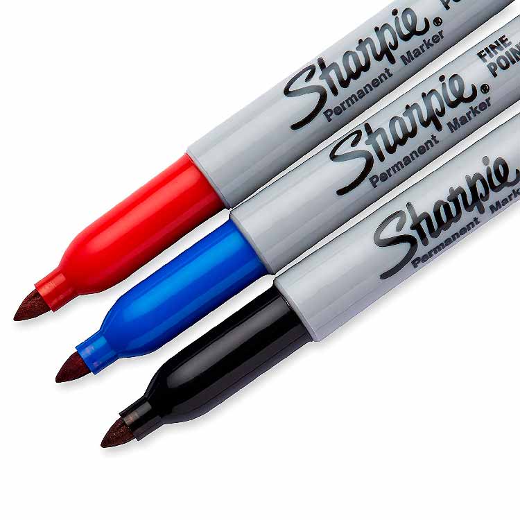 Sharpie Fine Point Permanent Marker Set, Black/Blue/Red  3 ct - 12 Pack