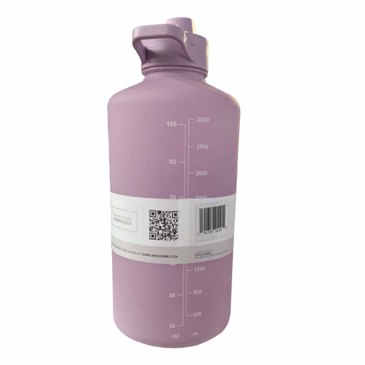 Simple Modern 1-Gallon Water Bottle with Straw Lid with Ounce Markers (Pink)