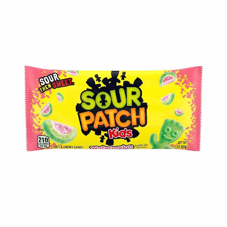 Sour Patch Kids Watermelon Soft Chewy Candy  2 oz - 24 Pack