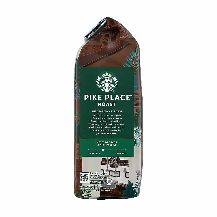 Starbucks Pike Place Medium Roast Ground Coffee, 40 oz