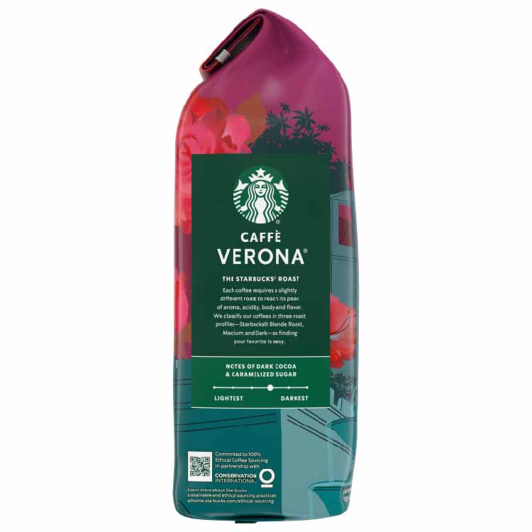 Starbucks Caffe Verona Ground Coffee, Dark Roast, 40 oz.