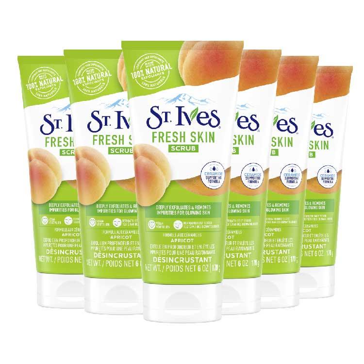 St. Ives  Apricot Fresh Skin Face Scrub - 6 Oz - 6 Pack