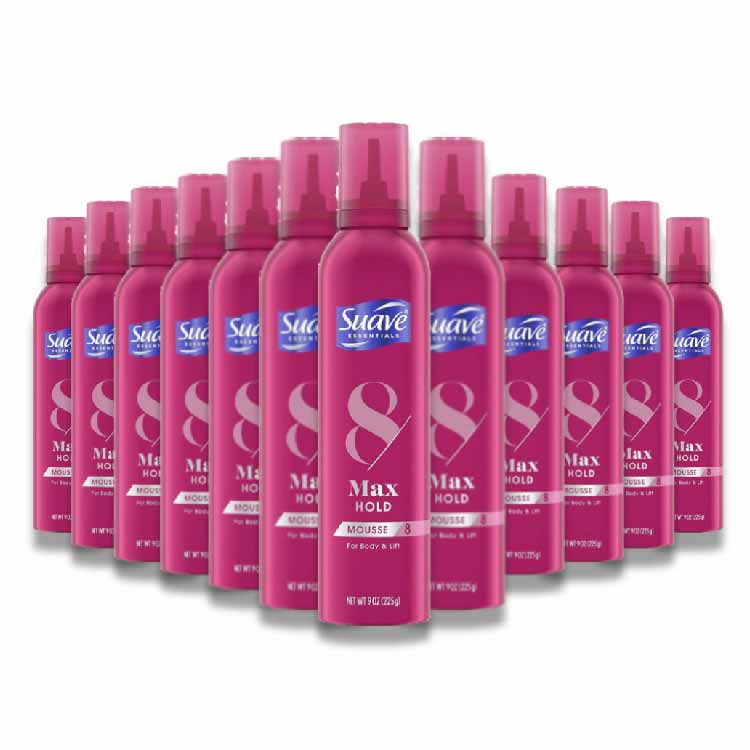 Suave - Max Hold Volumizing Mousse  - 9 Oz - 12 Pack